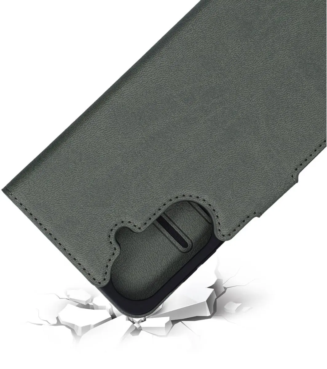 Mobiparts MP-100060 Hoesje Samsung Galaxy A57 - Wallet Eco Leer Groen - 3 Pasjes