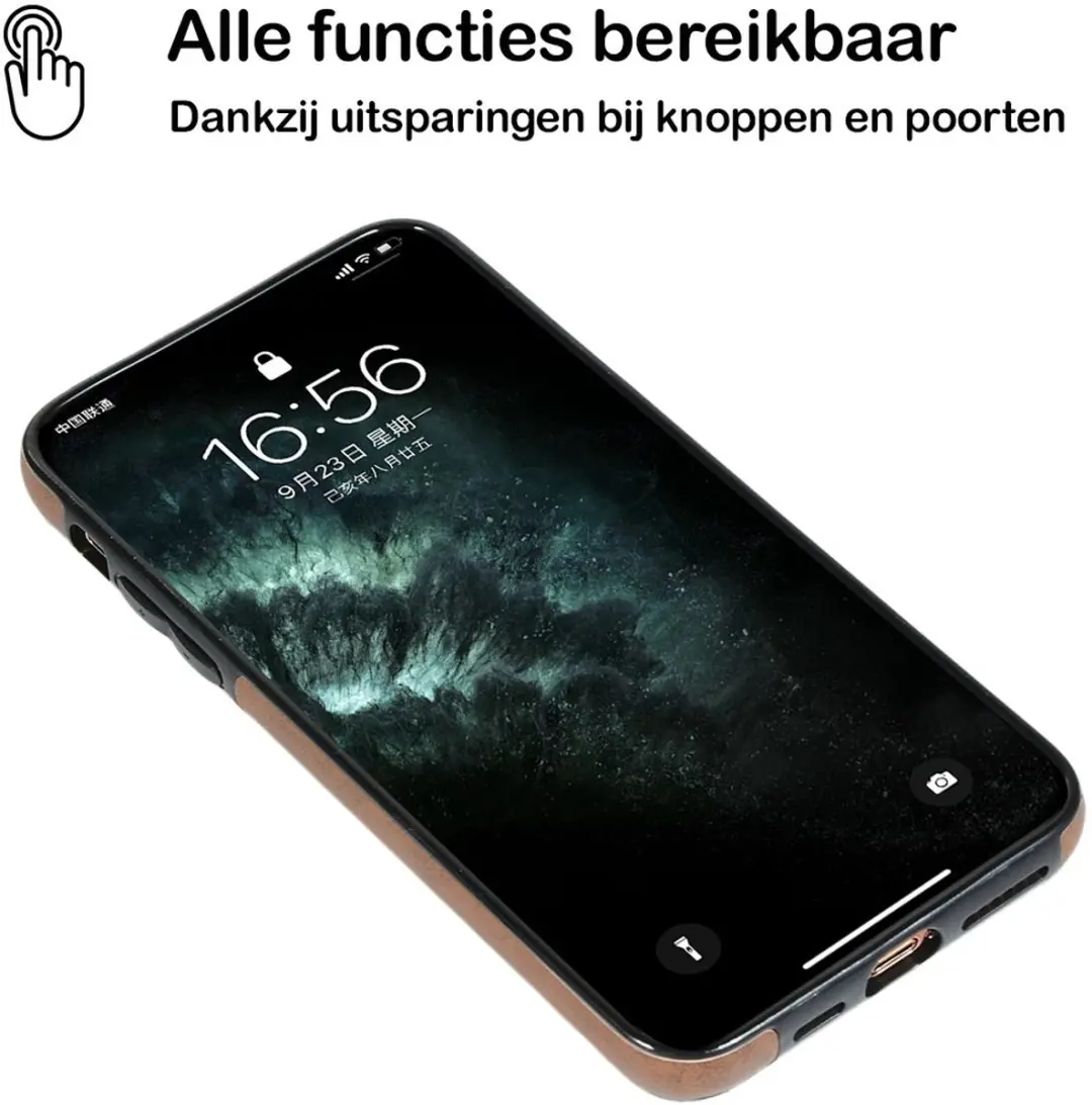 MobiQ 2-in-1 Wallet Case iPhone 15 Plus - 3 Pasjes - Bruin
