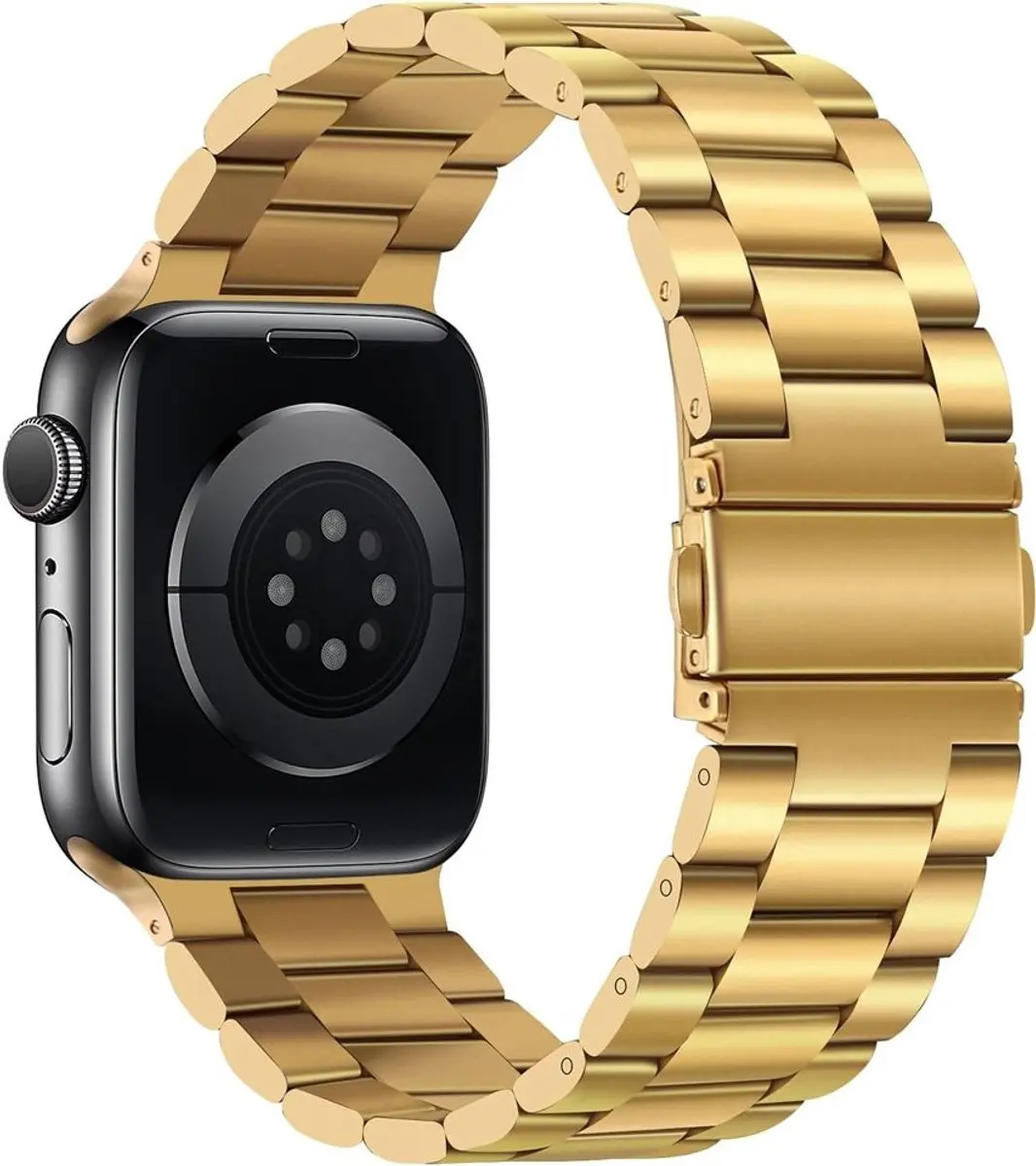 MobiQ Luxe Metalen Bandje Apple Watch Series 10 42mm - Goud