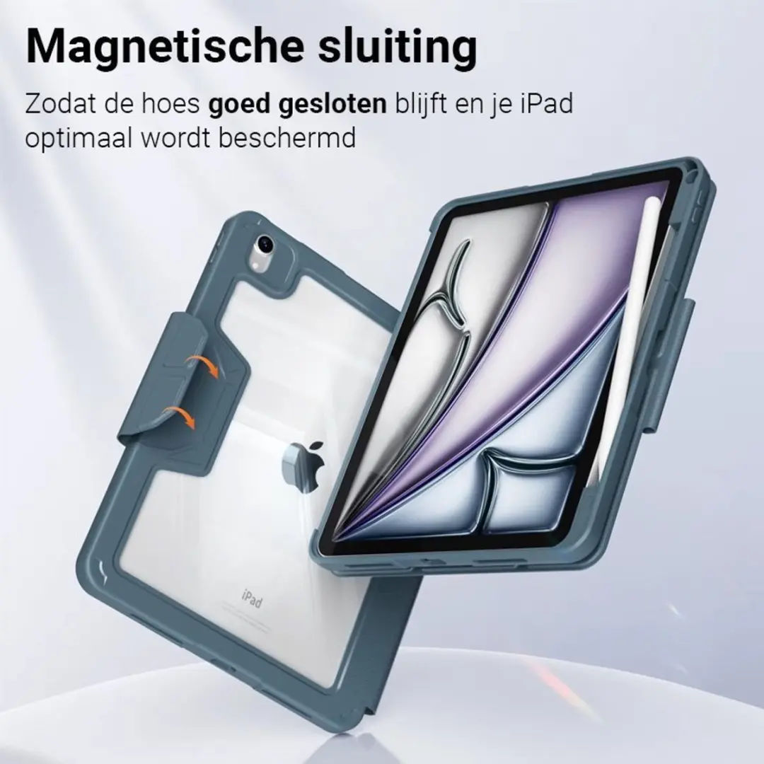 MobiQ Rugged Origami Bookcase iPad Pro 11 M5 2025 - Starlight