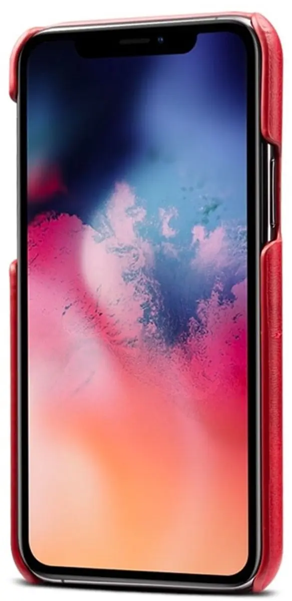 MobiQ Leather Snap On Wallet iPhone 11 Pro - Rood - 2 Pasjes