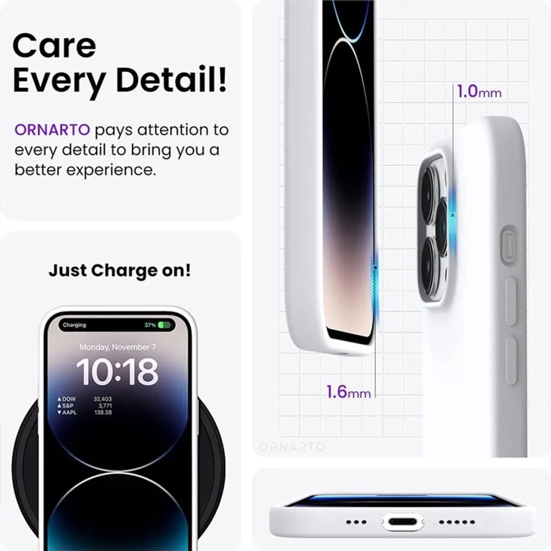 MobiQ Liquid Silicone Hoesje iPhone 15 Pro - wit
