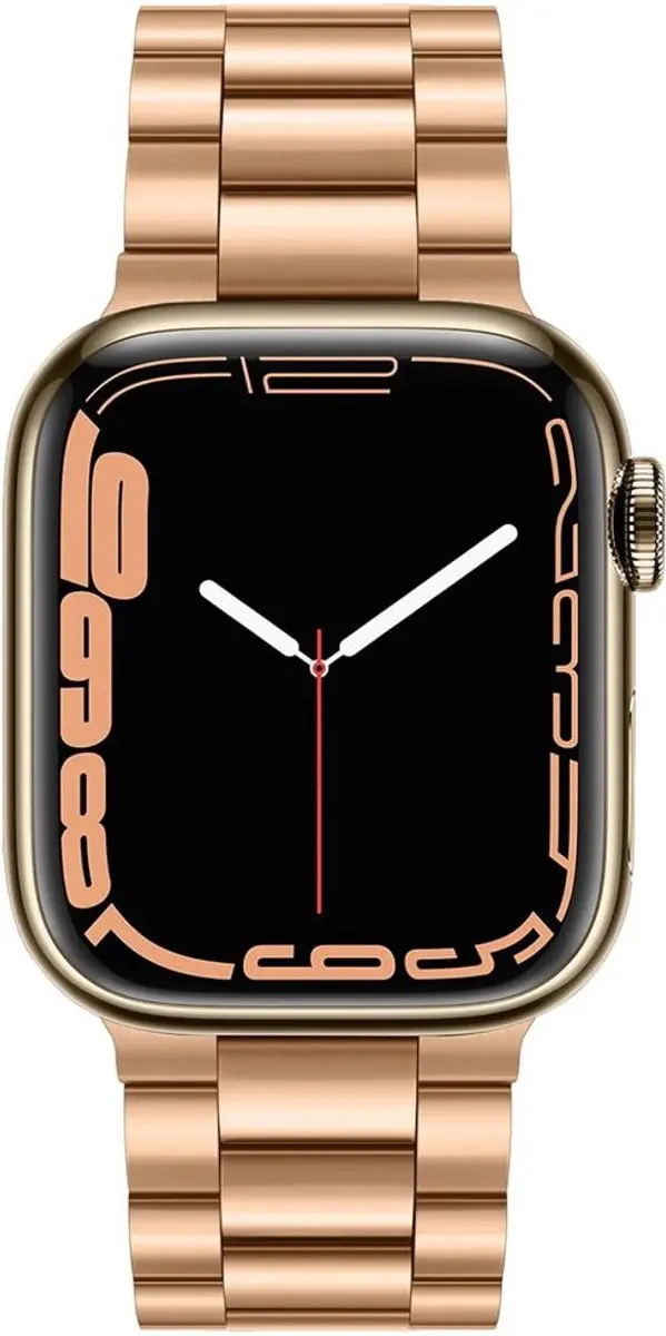 MobiQ Luxe Metalen Bandje Apple Watch 38mm - Rose Gold