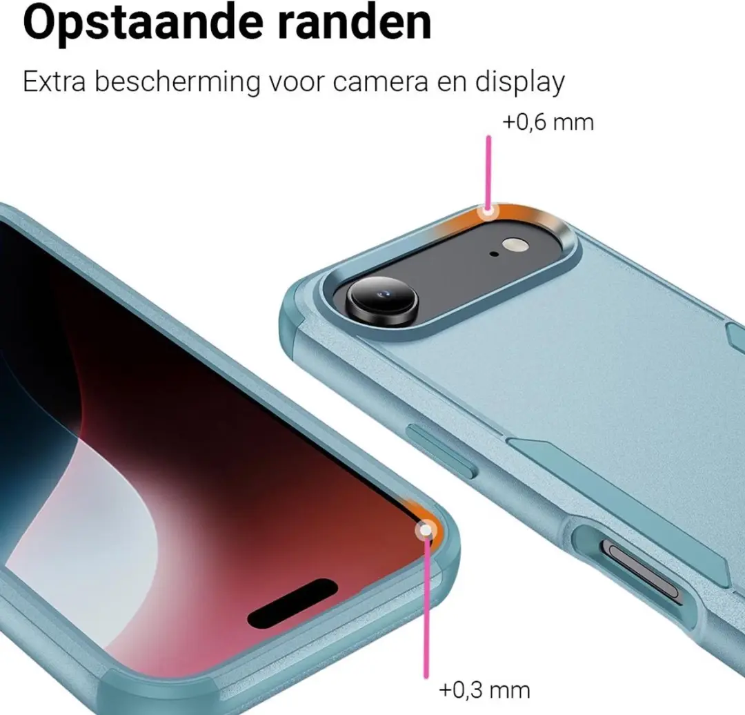 MobiQ Layered Armor Hoesje 46-01301 - iPhone 17 Air - Turqoise