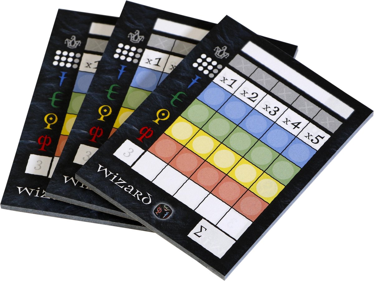 999 Games Wizard dobbelspel - uitbreiding - drie stuks scoreblokken
