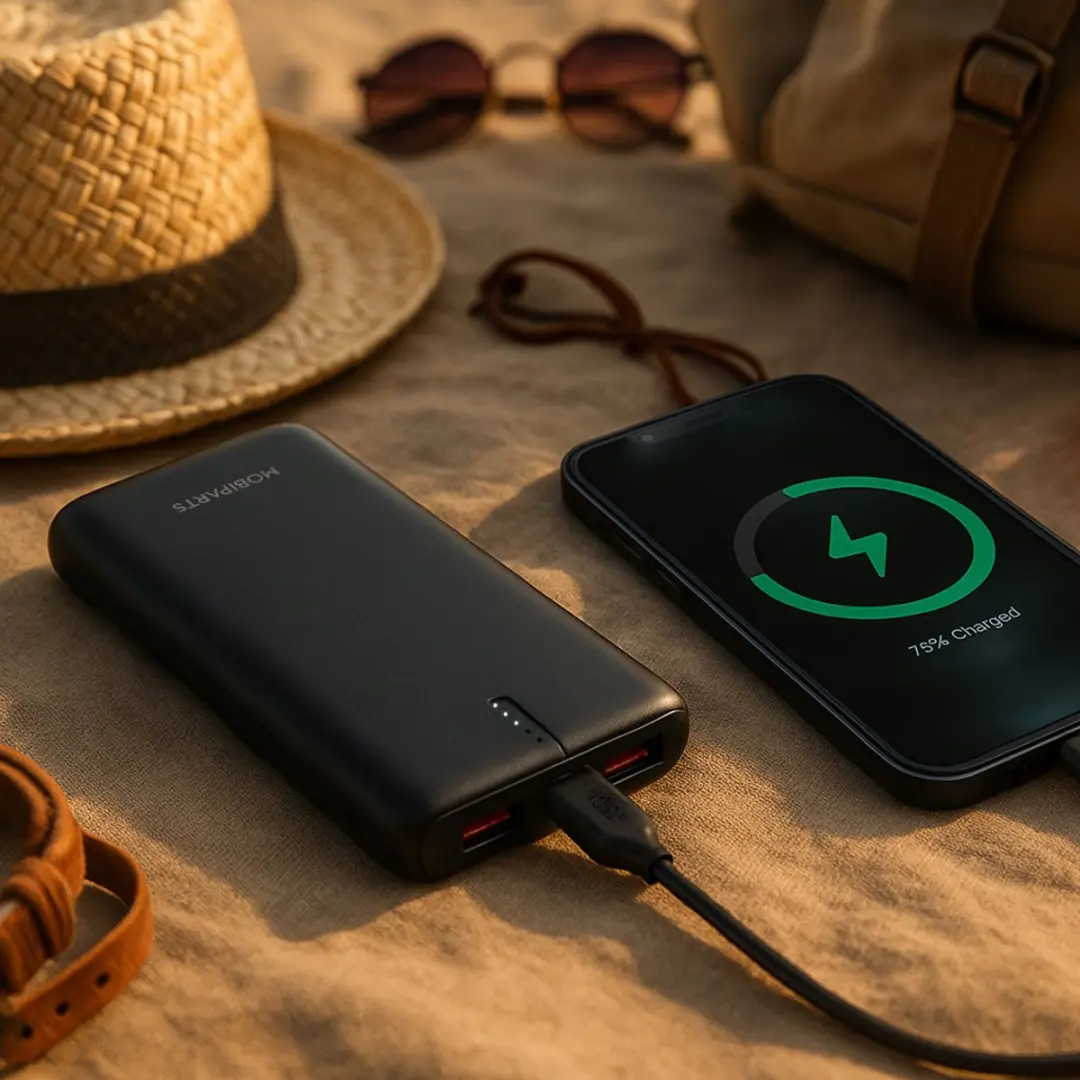 Mobiparts Powerbank III MP-129878 10.000mAh - 22,5W - Zwart - afbeelding 2 van 6