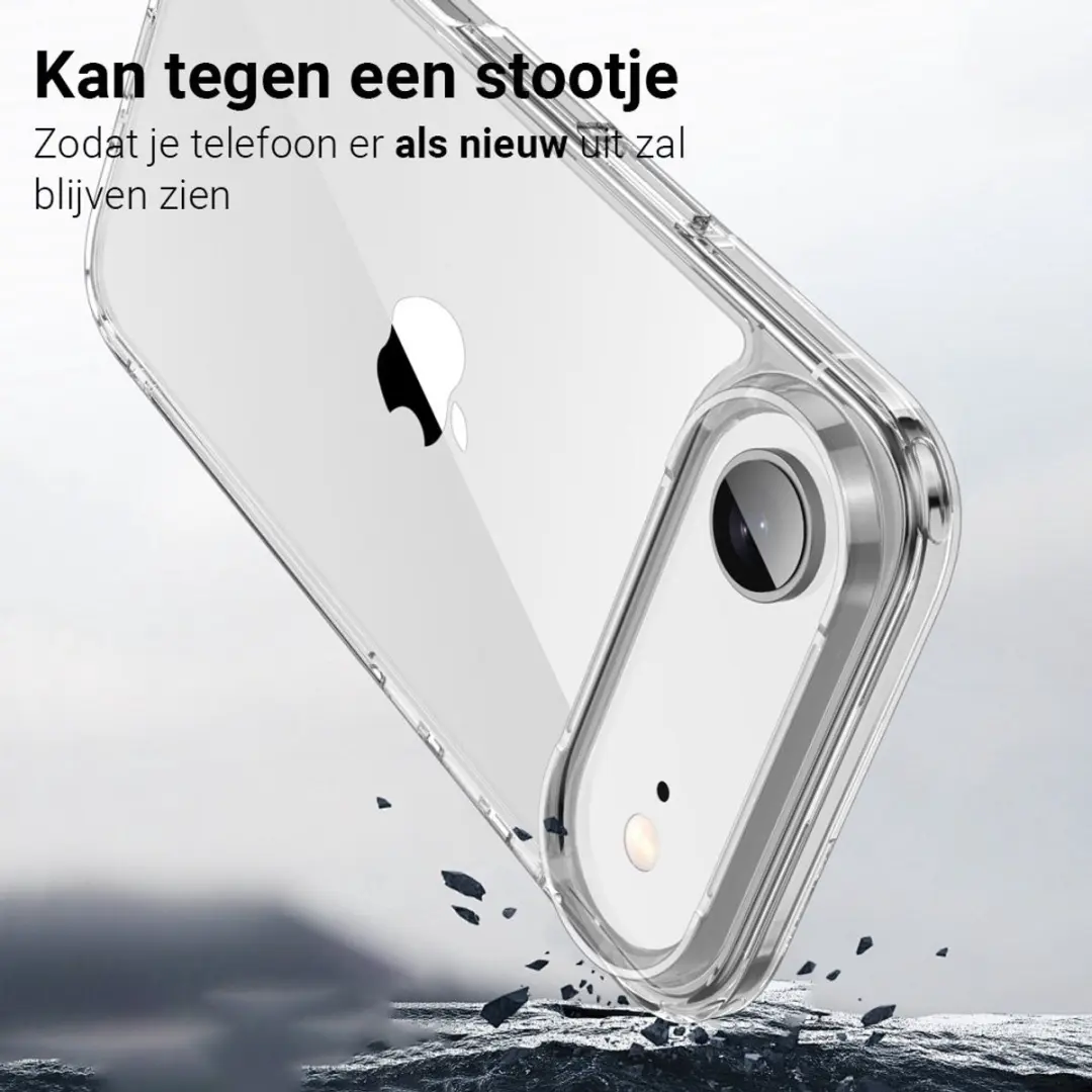 MobiQ Hard Back TPU Clear Case iPhone 17 Air - smoke