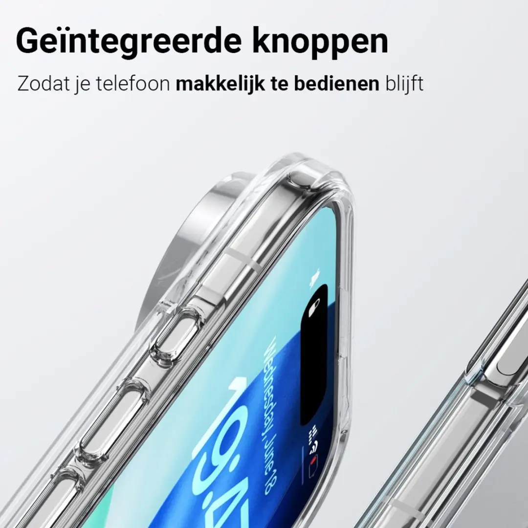 MobiQ Hard Back TPU Clear Case iPhone 17 Air - smoke