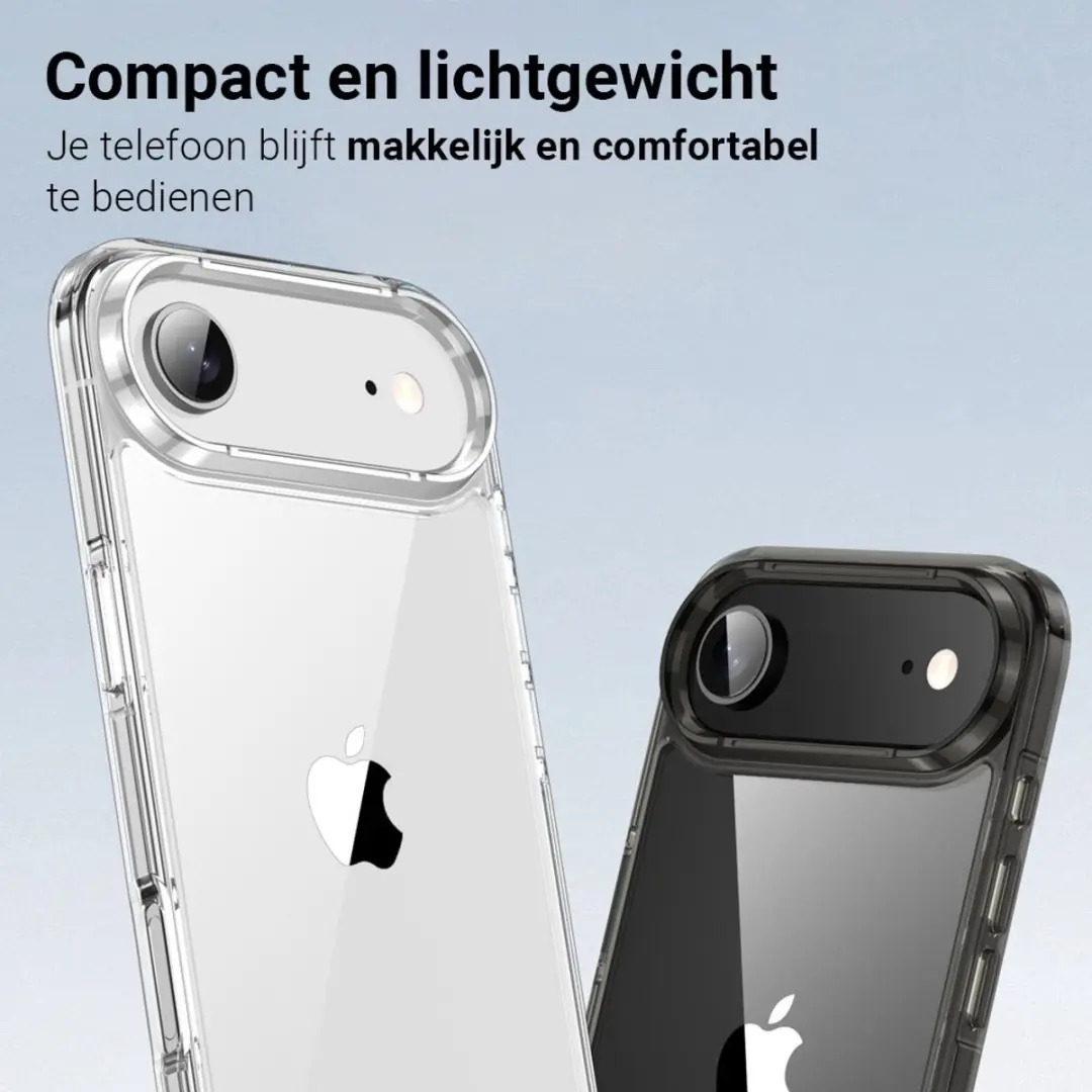 MobiQ Hard Back TPU Clear Case iPhone 17 Air - smoke