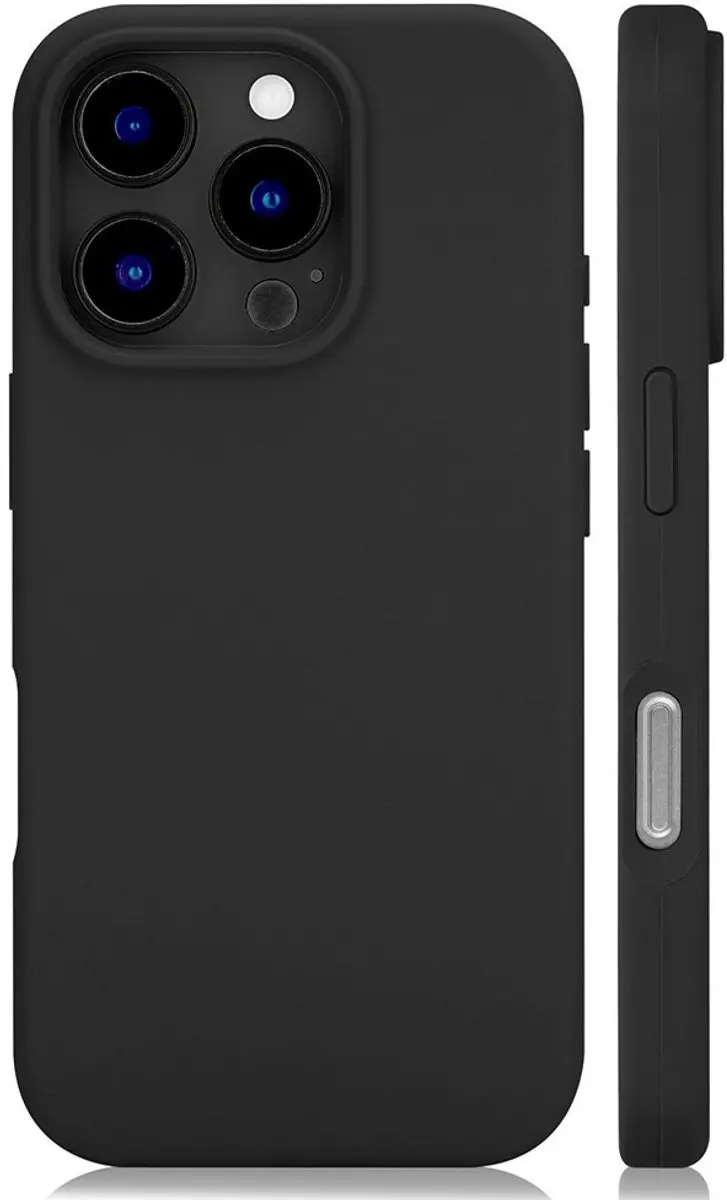 MobiQ Liquid Silicone Hoesje iPhone 16 Pro 46-00253 - Zwart