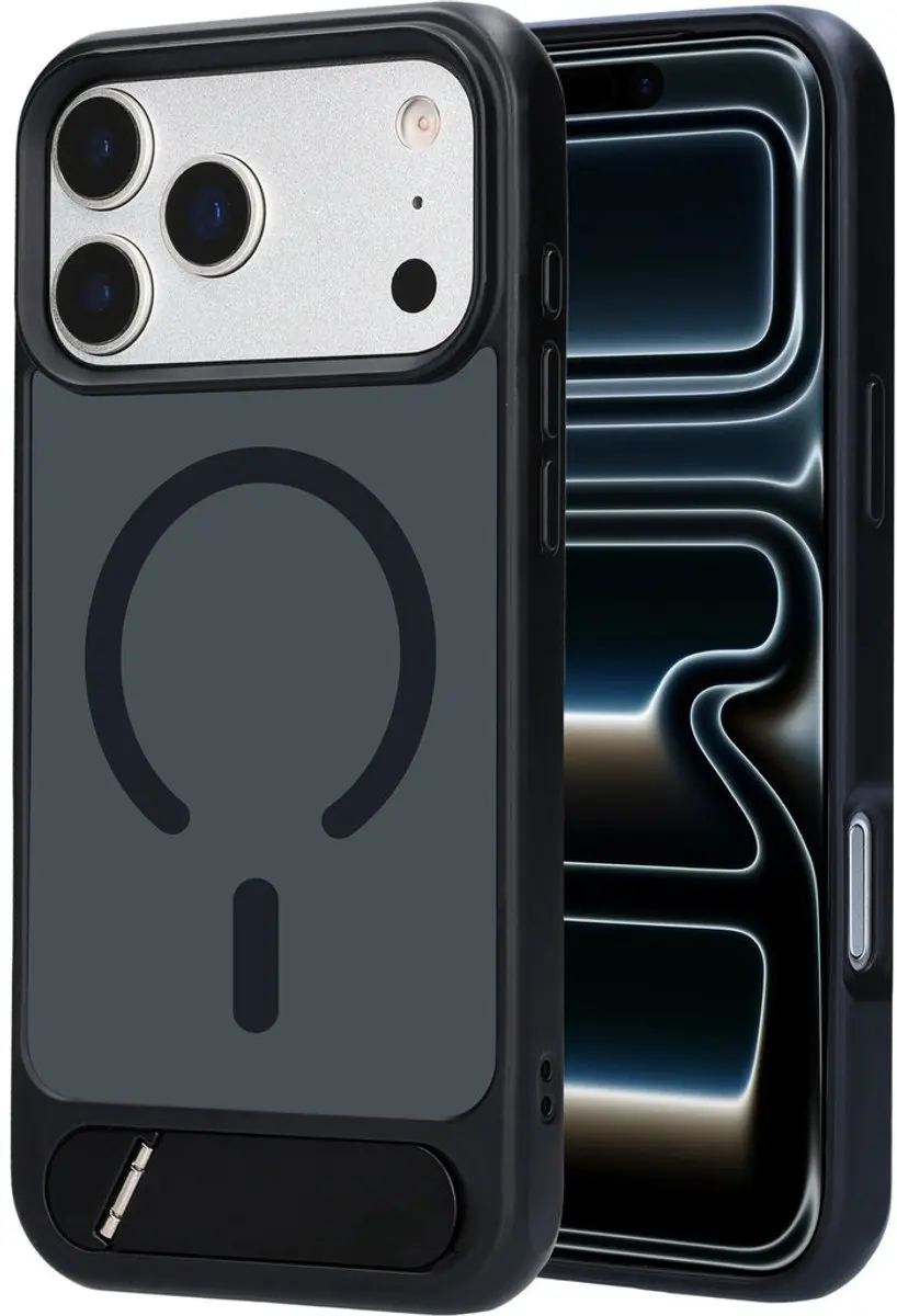 Mobiparts MP-103053 Hoesje iPhone 17 Pro Max - MagSafe - Zwart Transparant