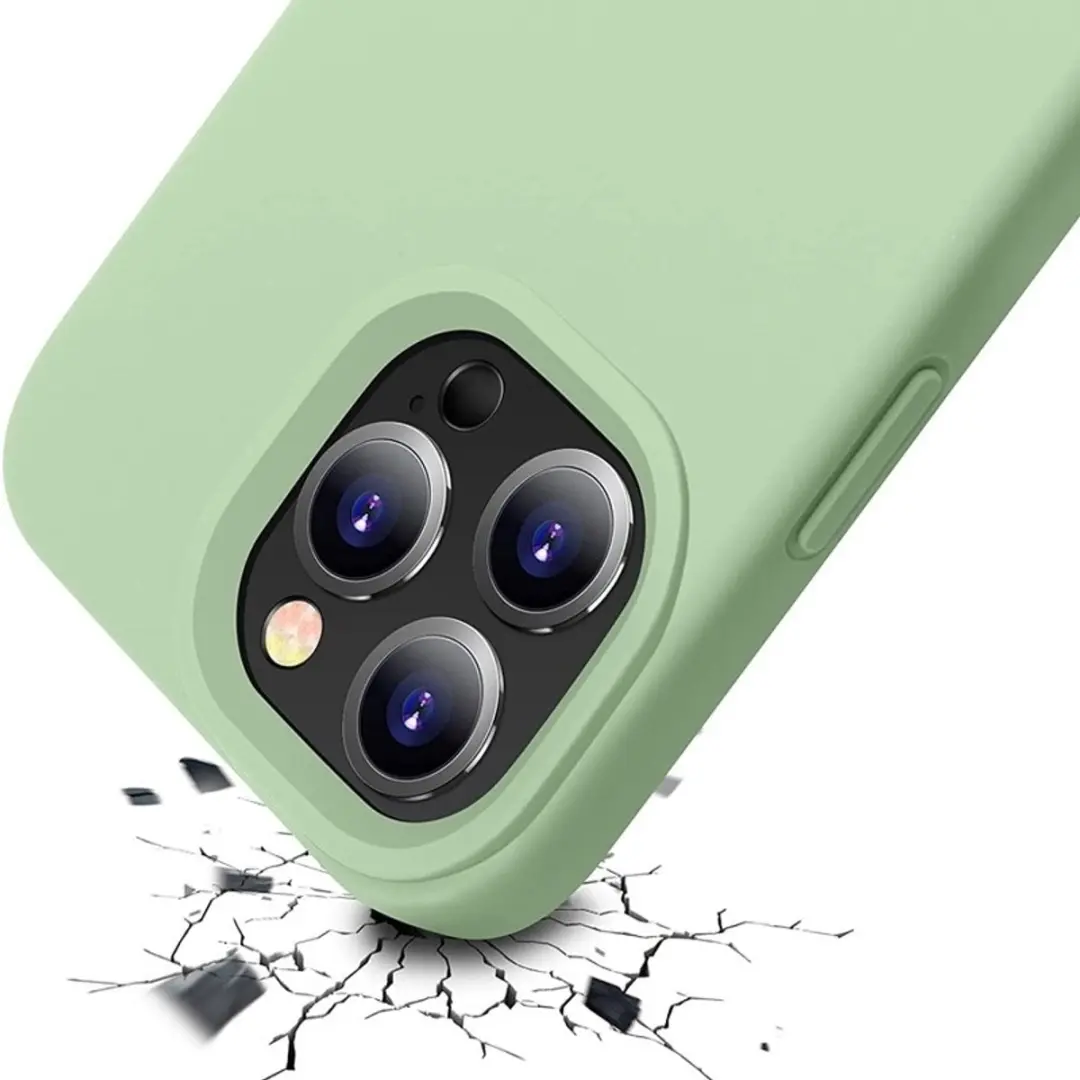 MobiQ Liquid Silicone Hoesje iPhone 14 Plus - mintgroen