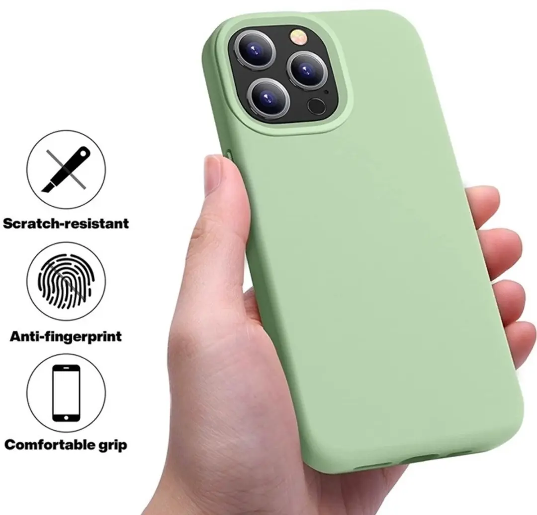 MobiQ Liquid Silicone Hoesje iPhone 14 Plus - mintgroen