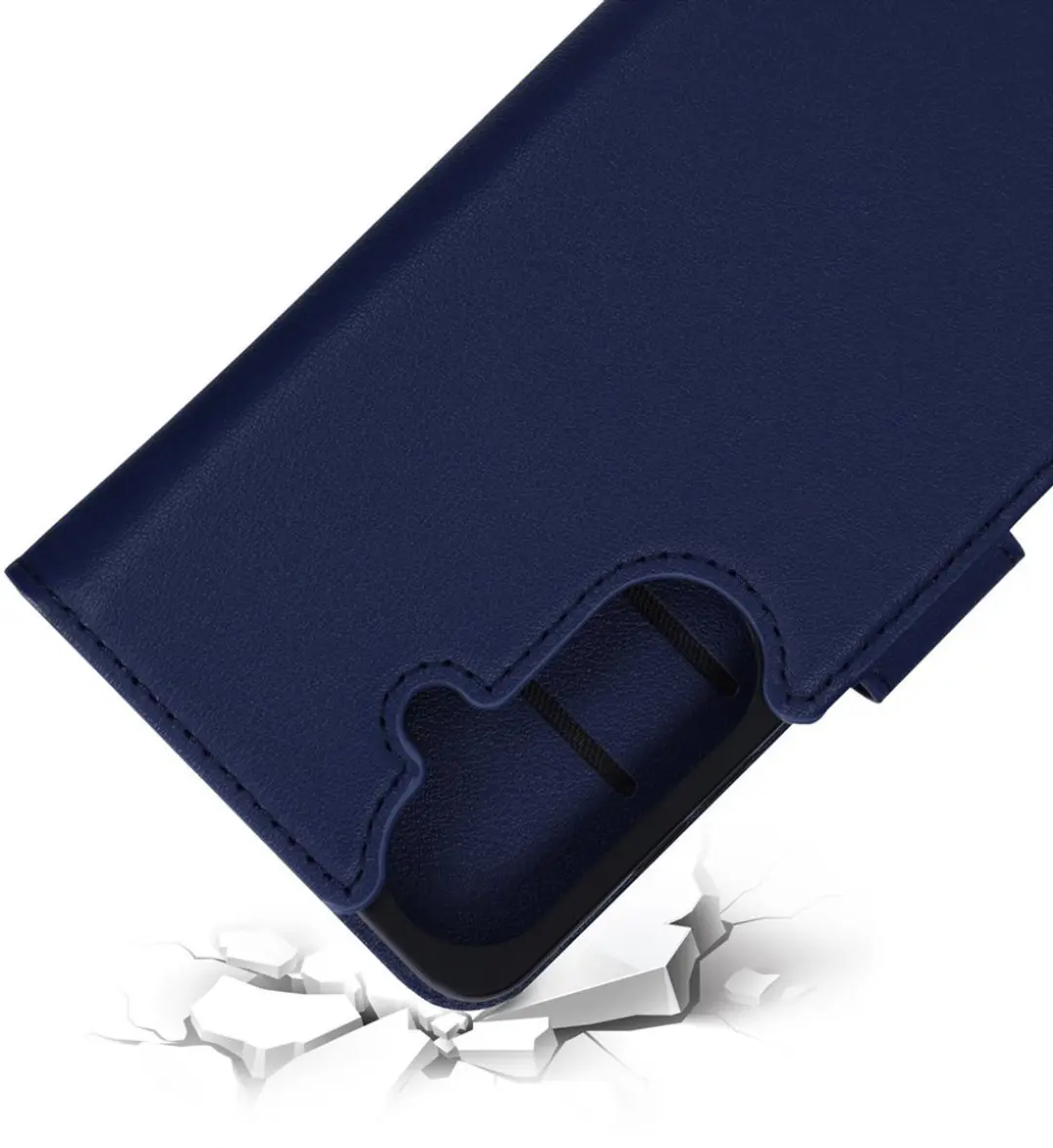 Mobiparts MP-131554 MagSafe Portemonnee - Echt Leer - Blauw