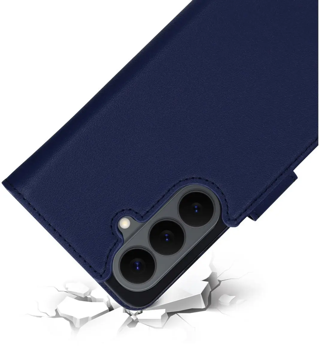 Mobiparts MP-131554 MagSafe Portemonnee - Echt Leer - Blauw