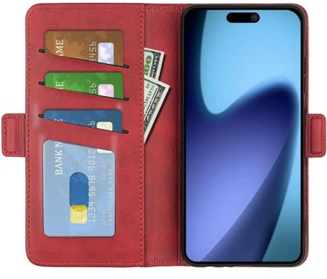 MobiQ PU Lederen Wallet Hoesje iPhone 17 Air