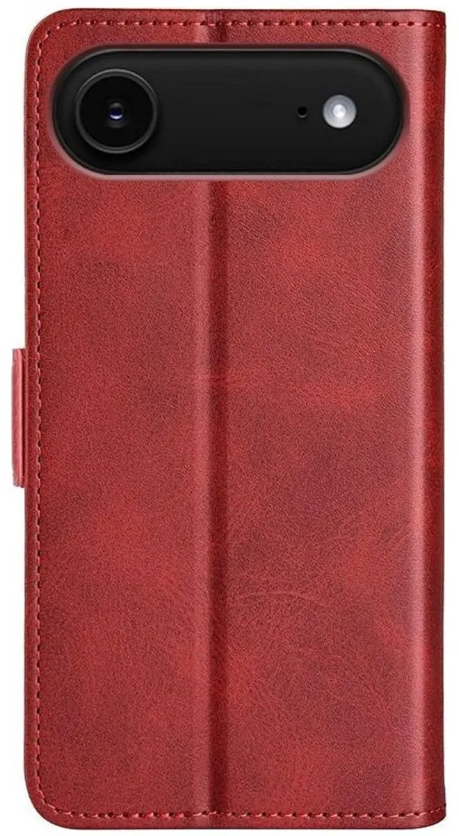 MobiQ PU Lederen Wallet Hoesje iPhone 17 Air - Rood - MPN 46-01286