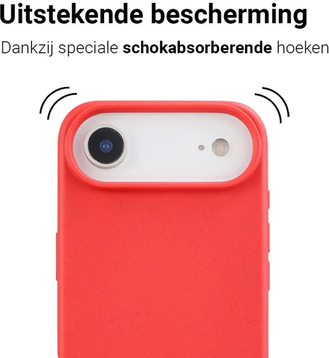 MobiQ Flexibel Eco Hoesje iPhone 17 Air 46-01274 - Rood