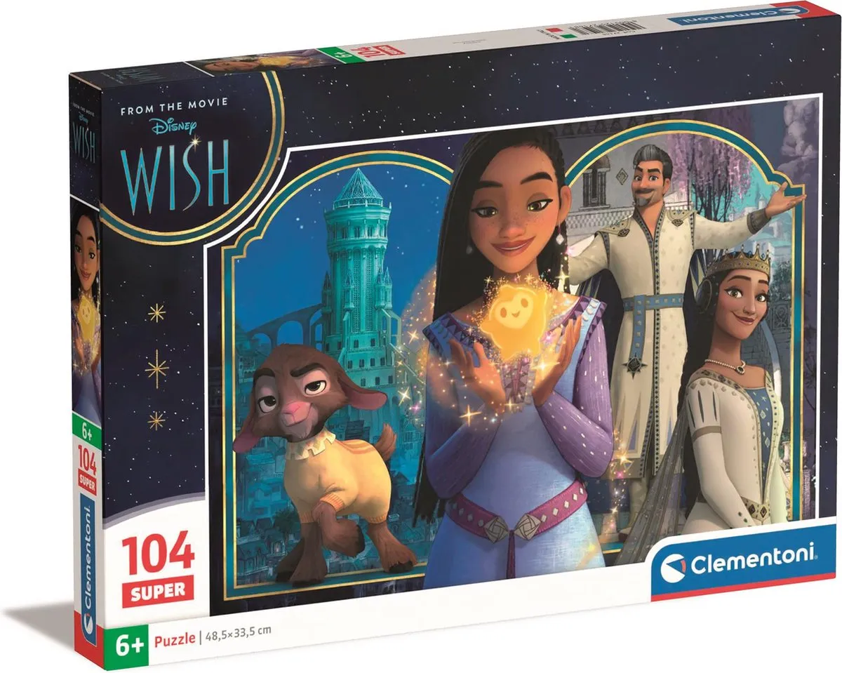 Clementoni Wish Disney Kinderpuzzel 104 Stukjes