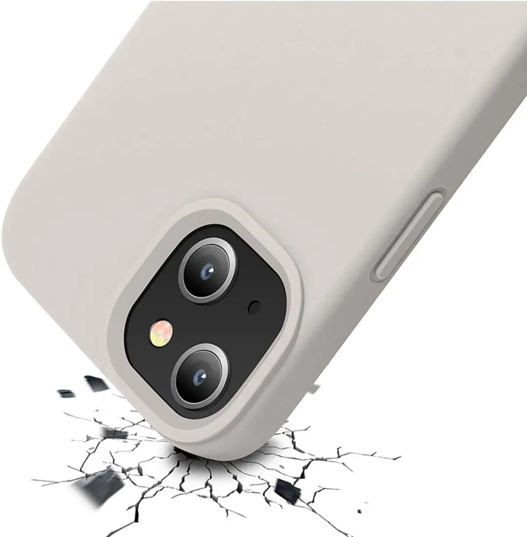 MobiQ iPhone 13 Mini Siliconen Hoesje - Lichtgrijs - MPN 13-01545
