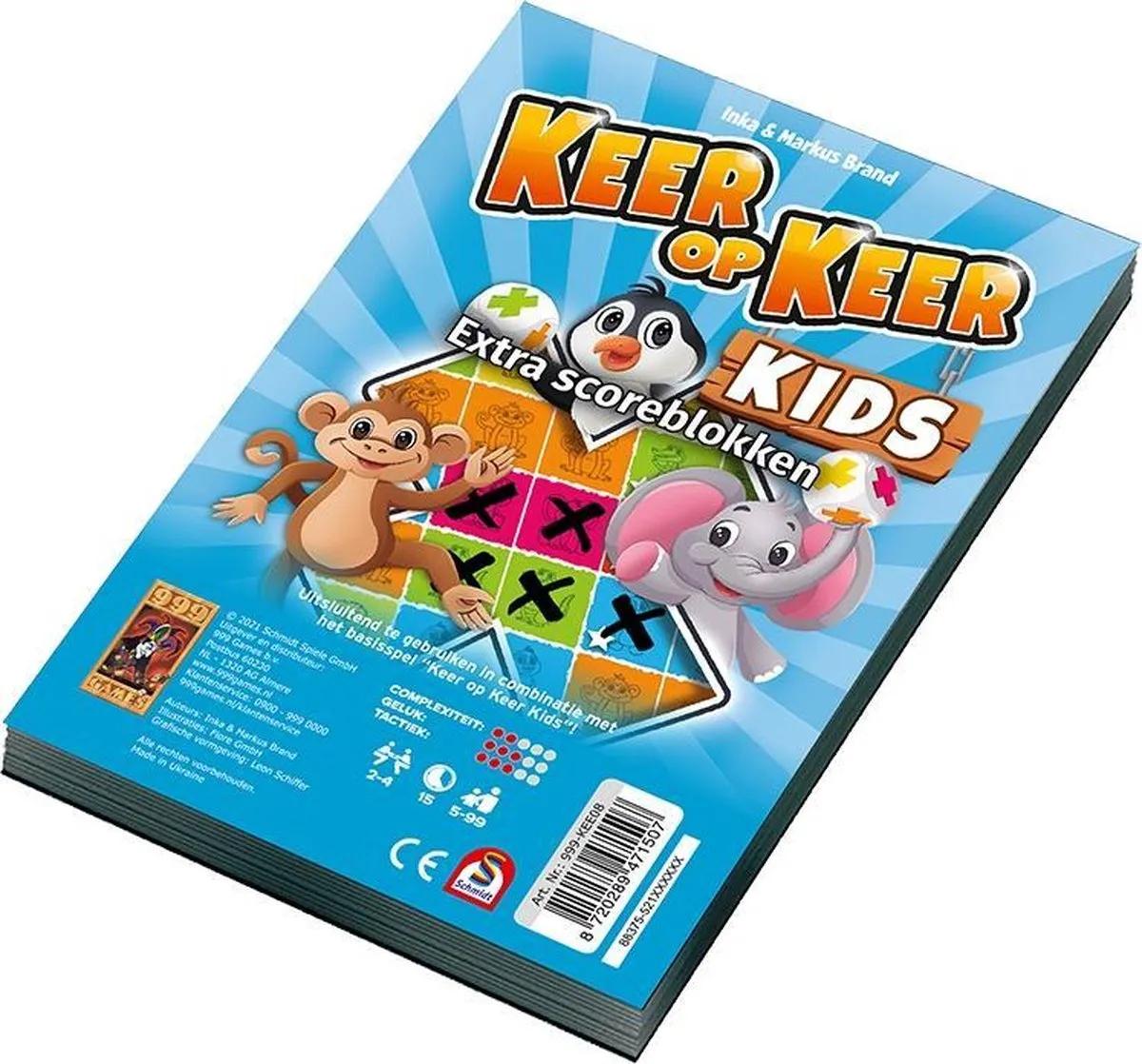 999 Games Keer op Keer Kids Scoreblokken - 2 Stuks - Multi