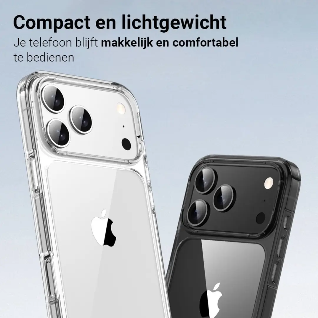 MobiQ Hard Back TPU Clear Case 46-01483 - iPhone 17 Pro Max - Smoke