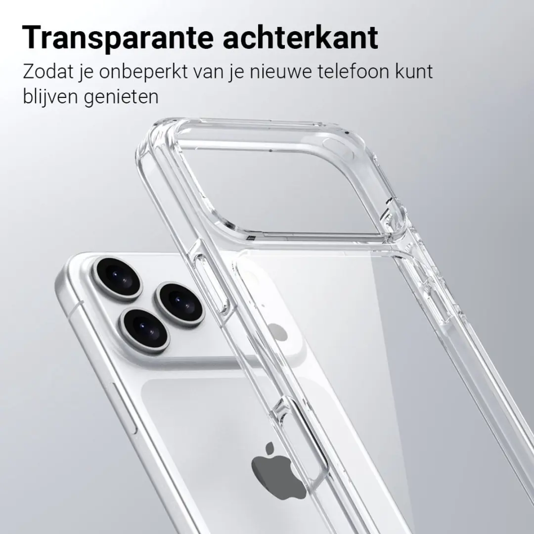 MobiQ Hard Back TPU Clear Case 46-01483 - iPhone 17 Pro Max - Smoke