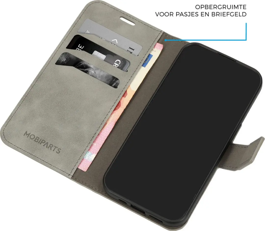 Mobiparts MP-125663 Hoesje Samsung Galaxy A15 - Wallet Grijs