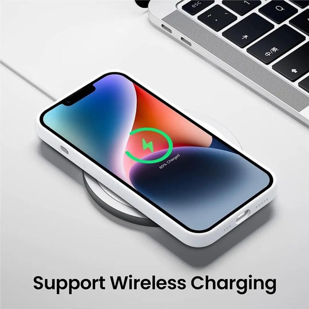 MobiQ iPhone 15 Siliconen Hoesje 13-02647 - Wit