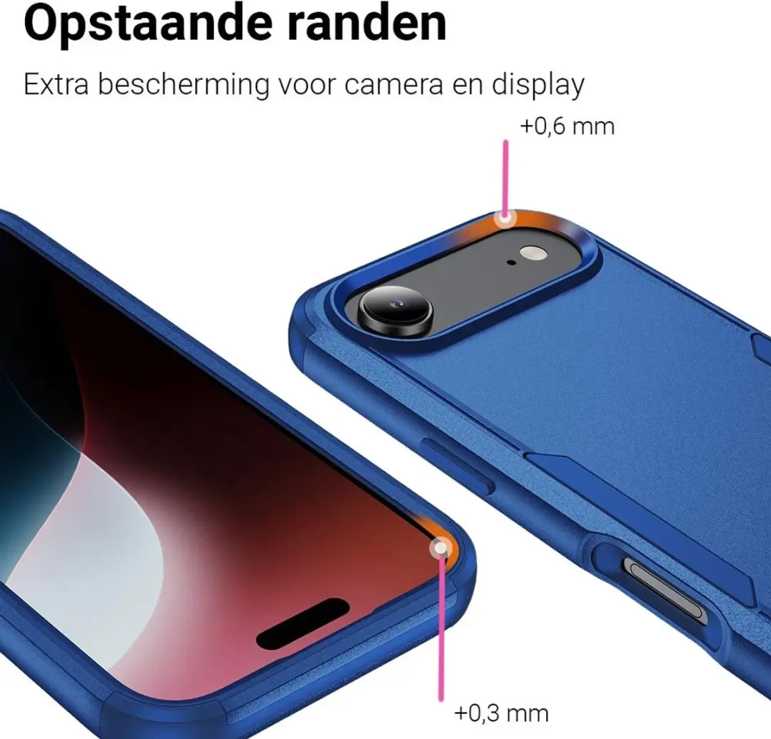 MobiQ Layered Armor Hoesje 46-01300 - iPhone 17 Air - Blauw