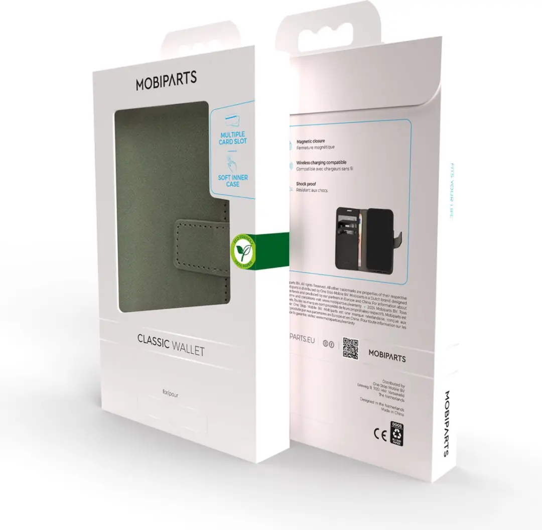 Mobiparts Classic Wallet Hoesje MP-5000134 - Groen - 3 Pasjes