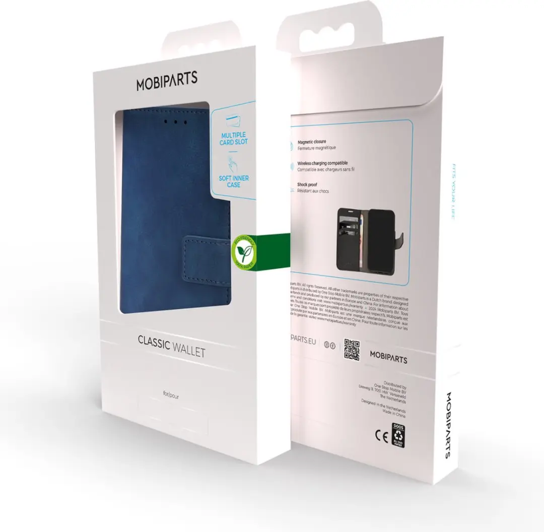 Mobiparts MP-125462 Hoesje Samsung Galaxy S24 - Wallet - Eco Leer - Blauw