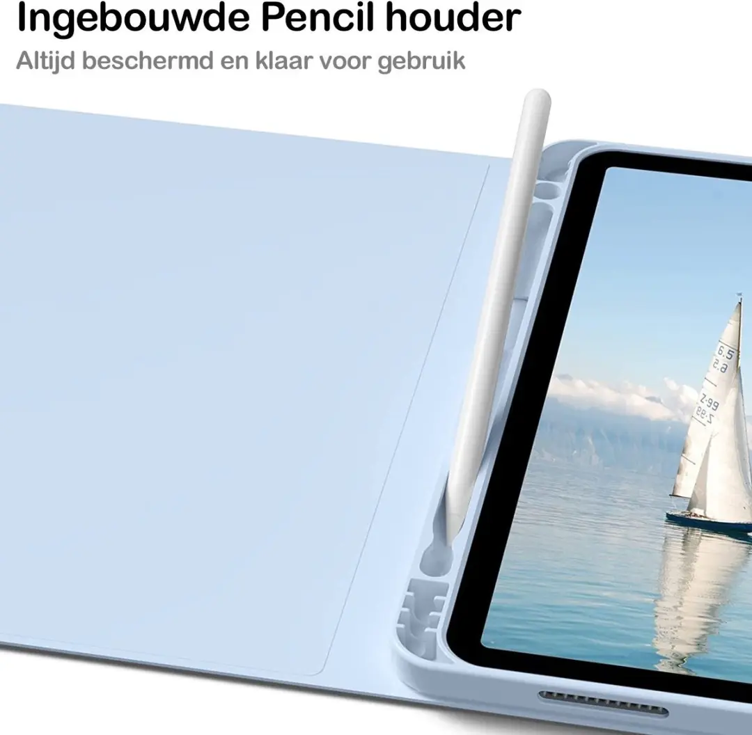MobiQ 13-03442 Toetsenbordhoes iPad Air 6 11 - Lichtblauw