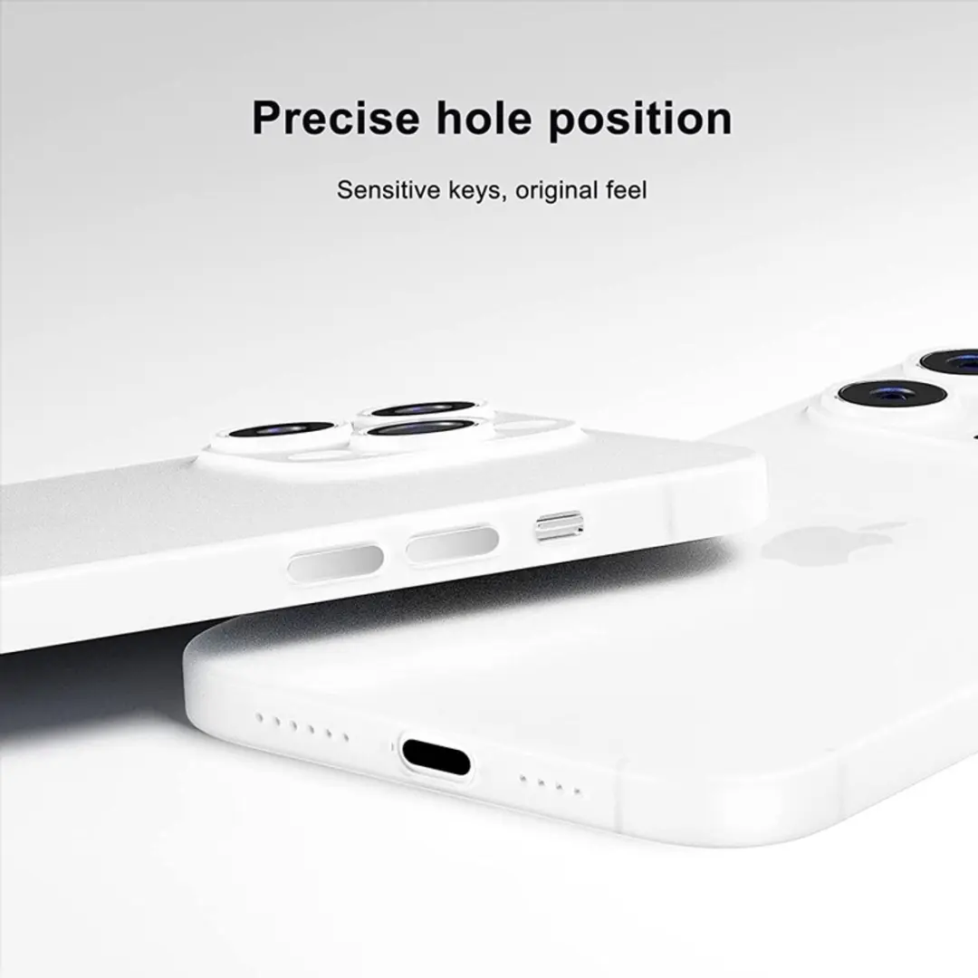 MobiQ 13-02032 Ultra Dun Hoesje iPhone 14 Pro - Frosted Clear