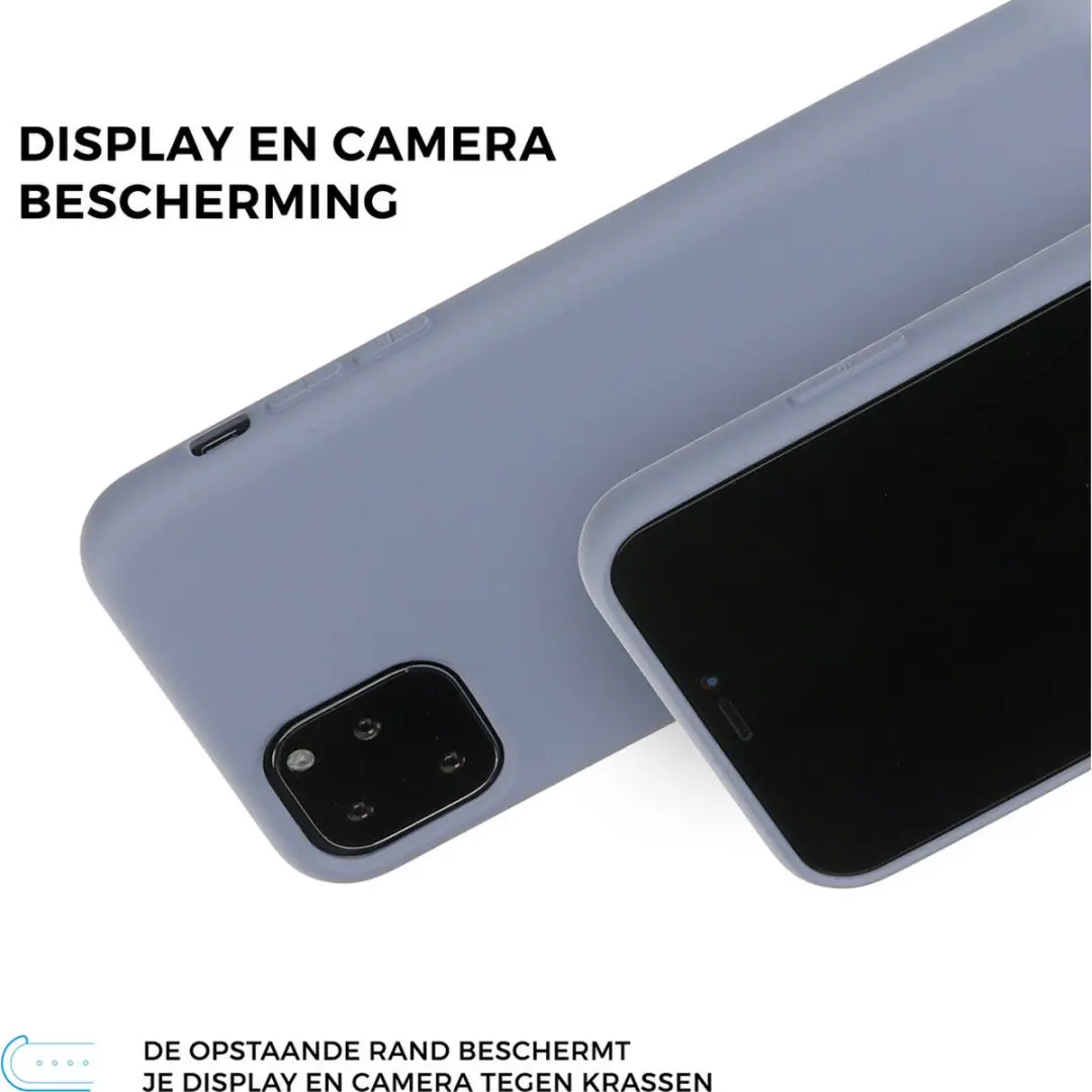 Mobiparts MP-5002762 Silicone Hoesje iPhone 11 Pro - Grijs - 2x Glas