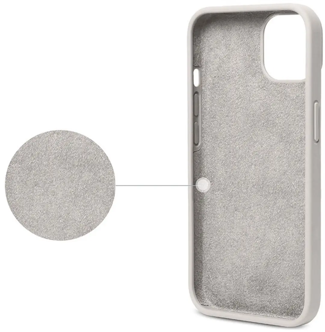 MobiQ iPhone 15 Siliconen Hoesje - Lichtgrijs - 13-02652