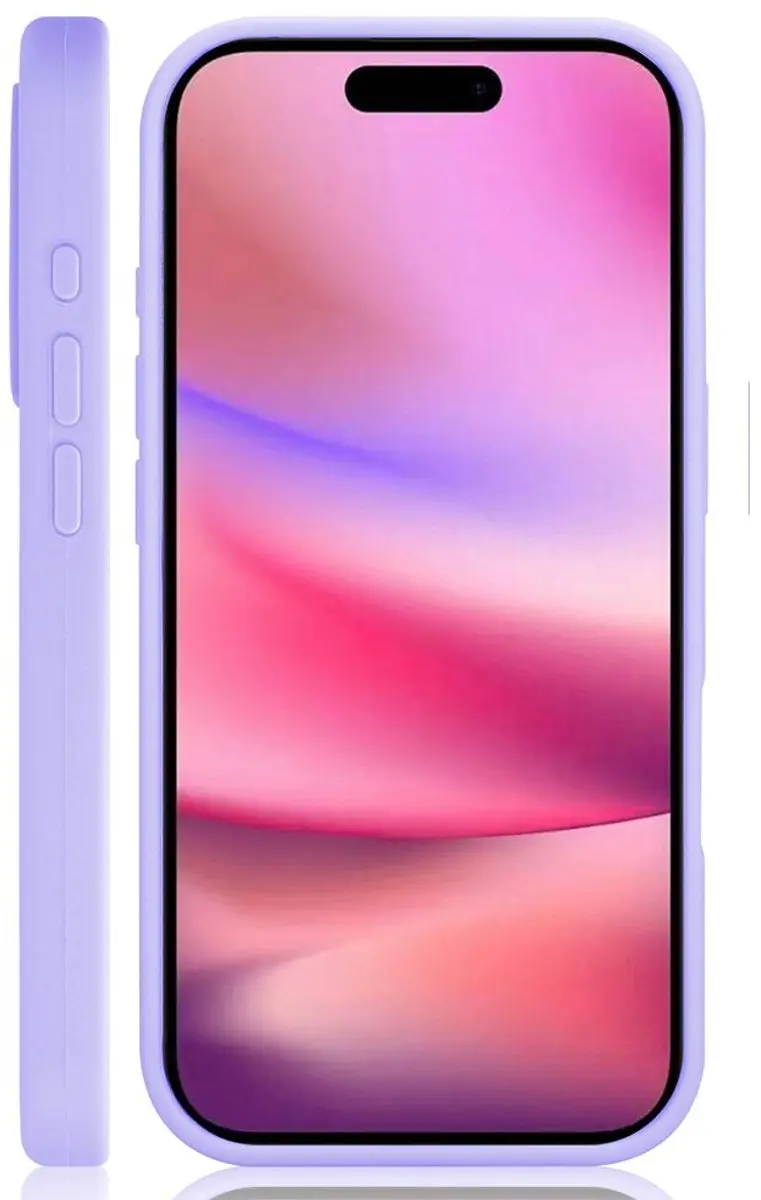 MobiQ Liquid Silicone Hoesje iPhone 16 Pro Max 46-00376 - Paars