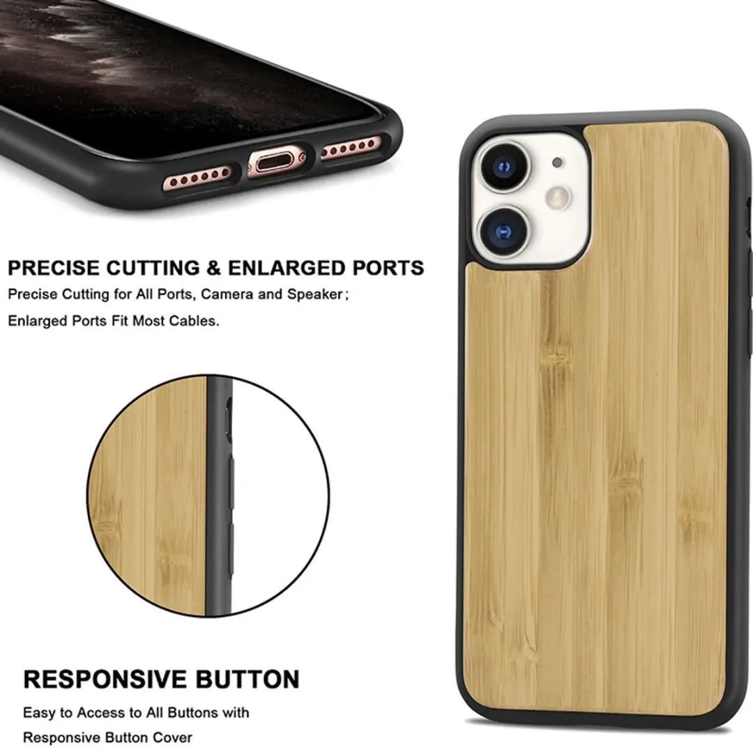 MobiQ Houten Hoesje iPhone 11 - Bamboe - MPN 13-00578