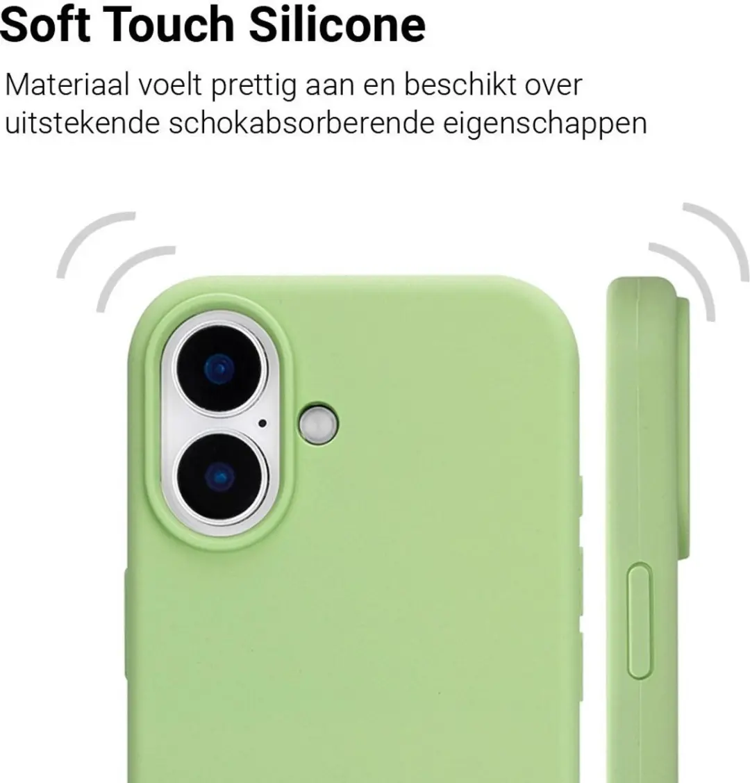 MobiQ Liquid Siliconen Hoesje iPhone 17 - mintgroen