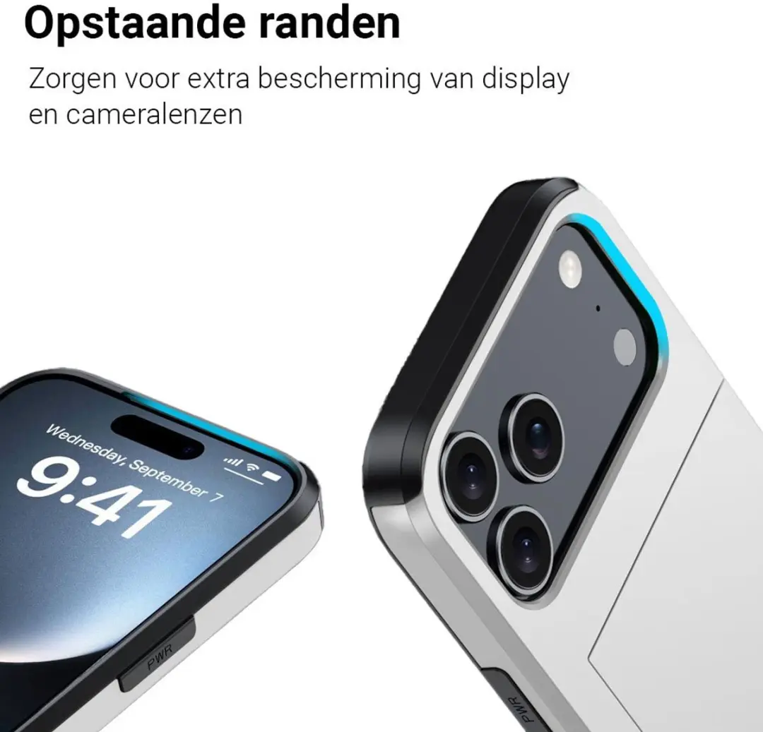 MobiQ Hybrid Card iPhone 17 Pro Max Hoesje - grijs - MPN 46-01135