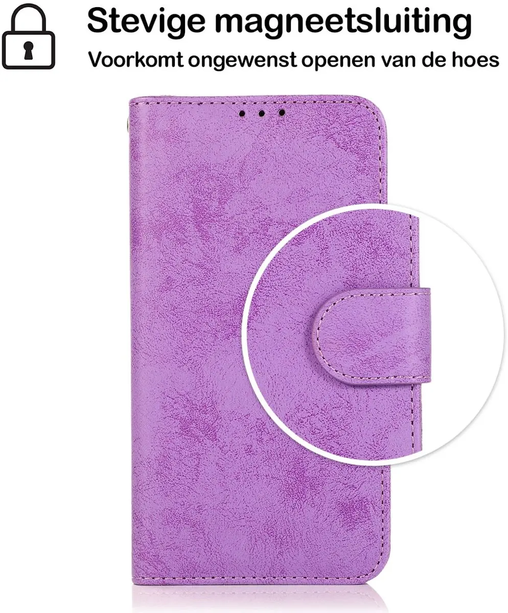 MobiQ 2-in-1 Wallet Case iPhone 11 Pro Max - Paars