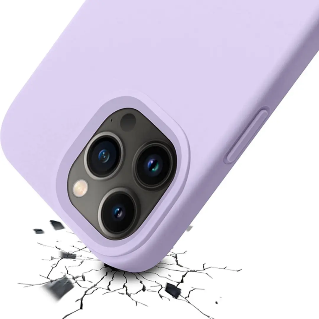 MobiQ Liquid Silicone Hoesje iPhone 13 Pro Max - Paars