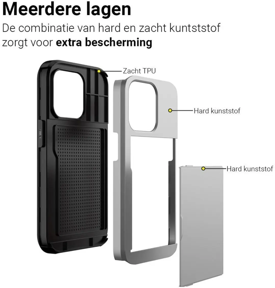 MobiQ Hybrid Card iPhone 17 Hoesje - grijs - MPN 46-01111