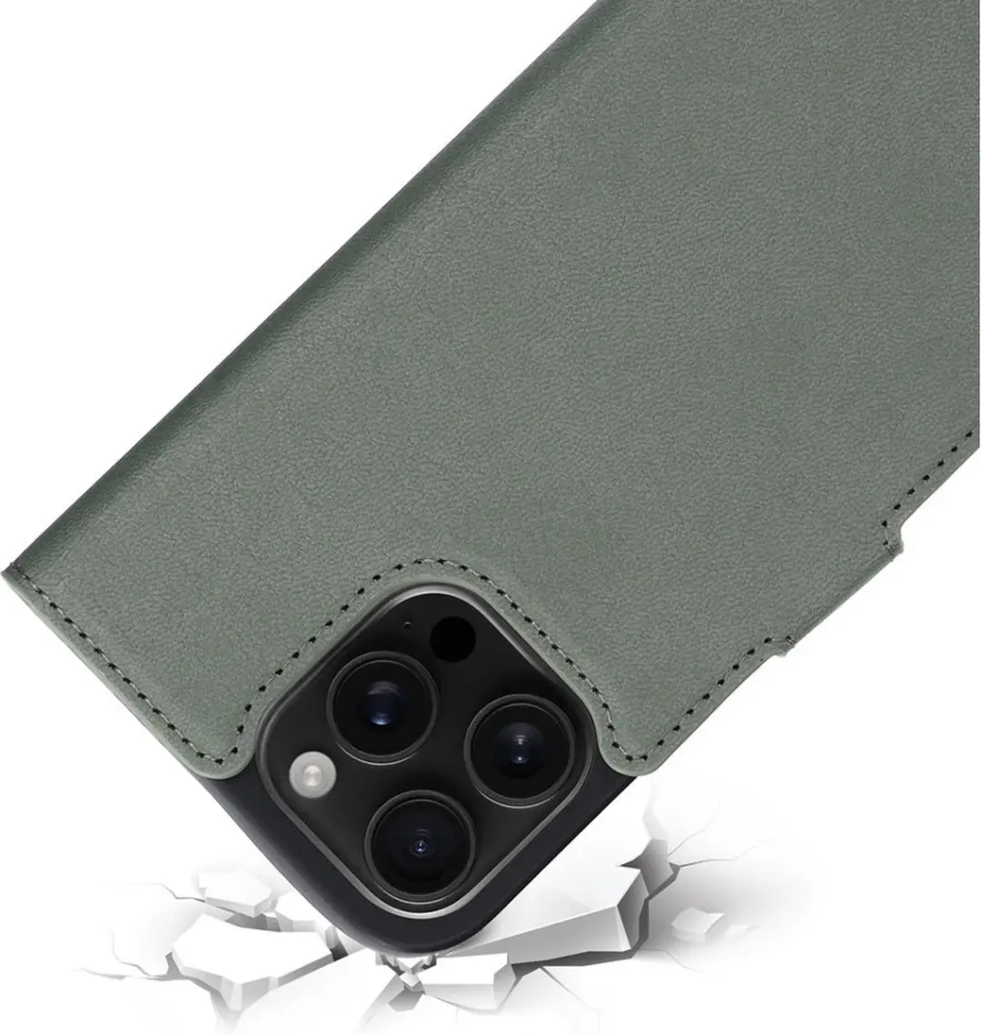 Mobiparts MP-127623 Hoesje iPhone 16 Pro Max - Wallet Eco Leer Groen