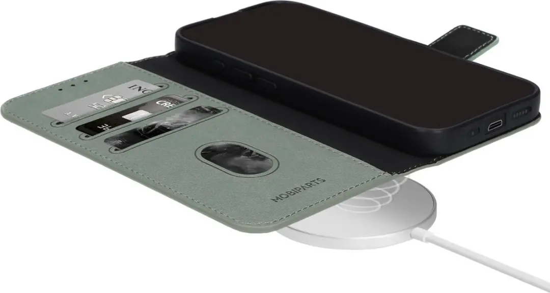Mobiparts MP-127623 Hoesje iPhone 16 Pro Max - Wallet Eco Leer Groen