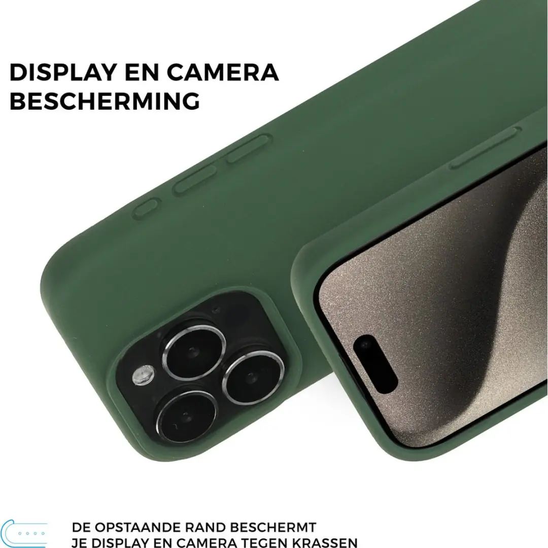Mobiparts Silicone Cover iPhone 15 Pro MP-5001977 - Groen
