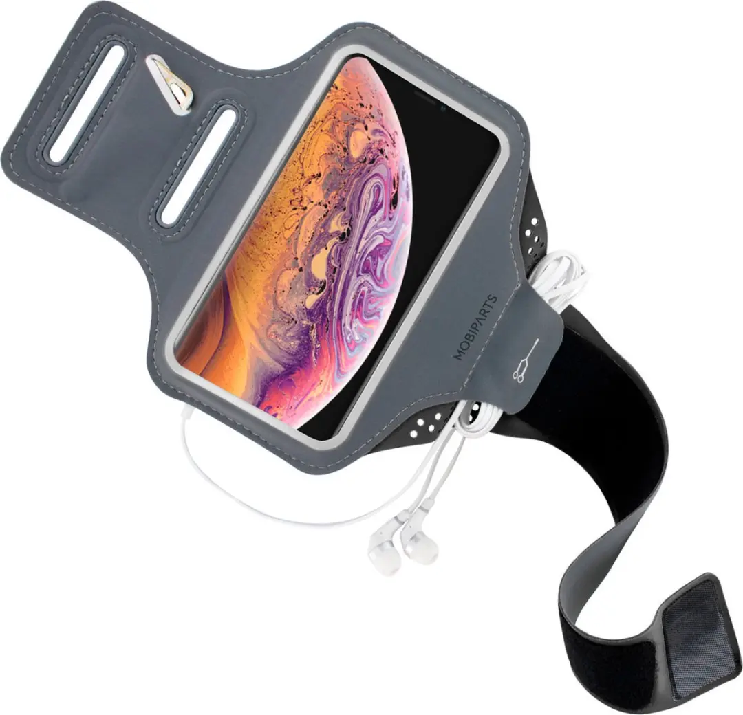 Mobiparts Hardlooparmband iPhone XS Max MP-84025 - Zwart