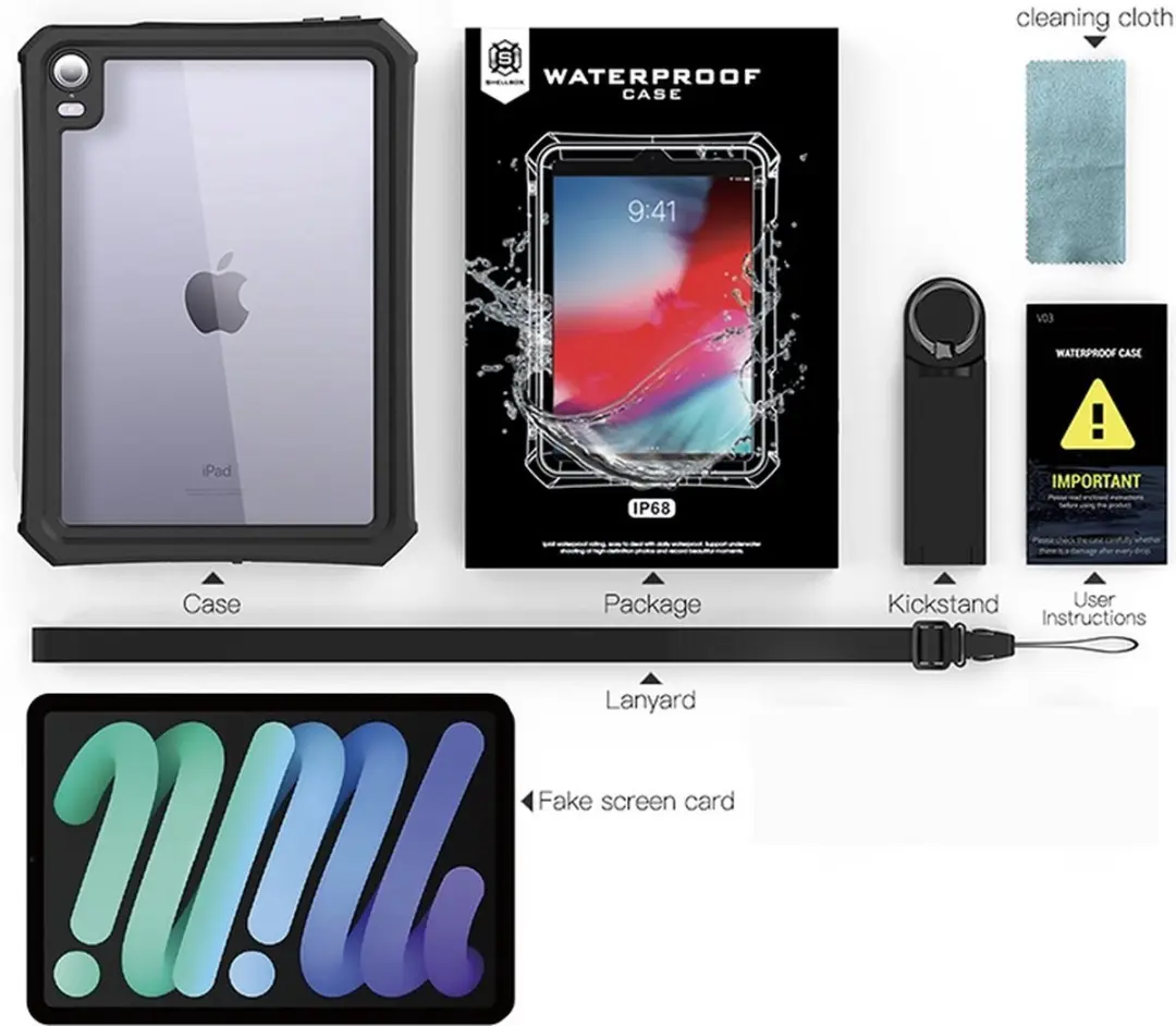 MobiQ Waterdichte Hoes iPad Mini 7 8.3