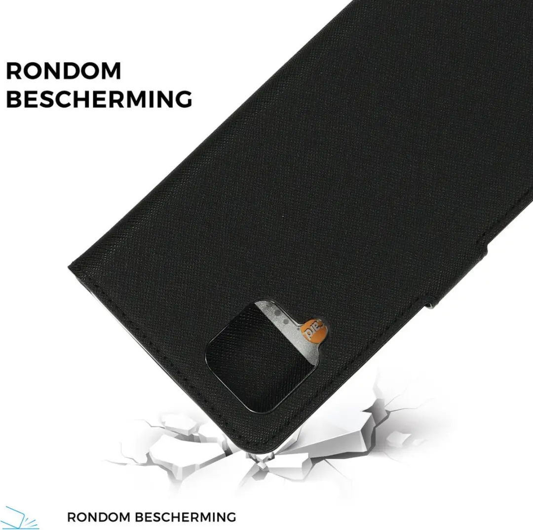 Mobiparts Saffiano Wallethoesje Samsung Galaxy A42 5G - 3 Pasjes - Zwart