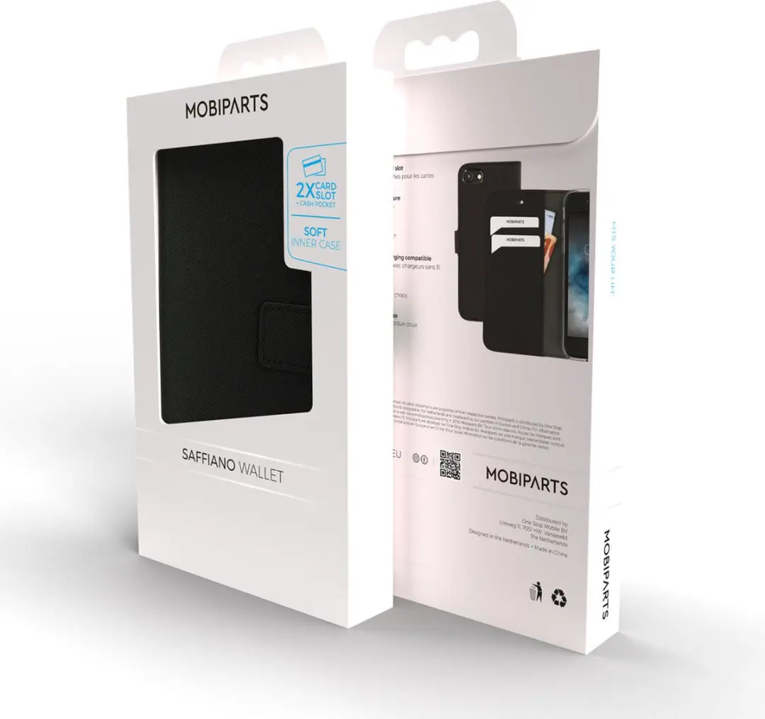 Mobiparts Saffiano Wallethoesje Samsung Galaxy A42 5G - 3 Pasjes - Zwart